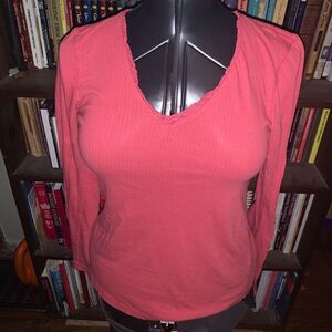 Sundance barbiecore pink lace trimmed boho XS blouse